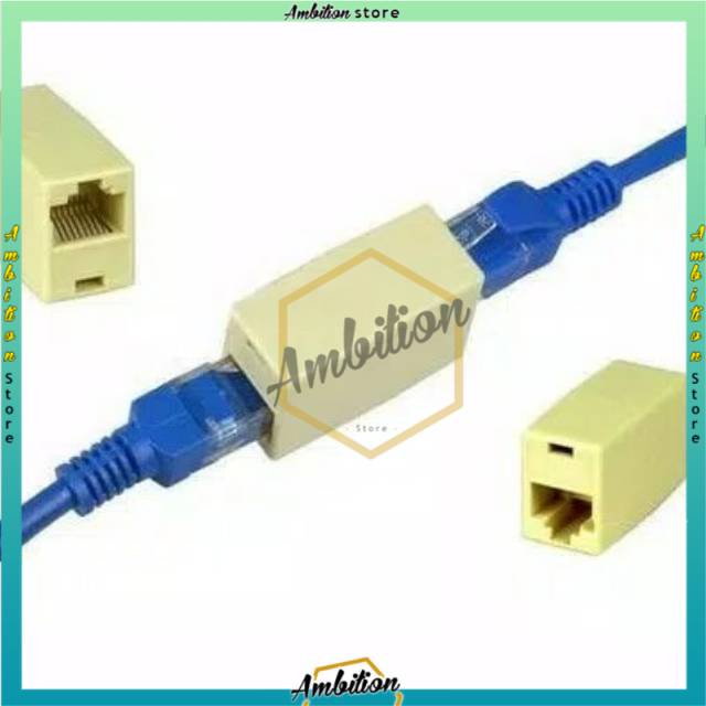 Barrel 10PCS Penyambung Konektor Kabel Lan UTP RJ45 barel sambungan