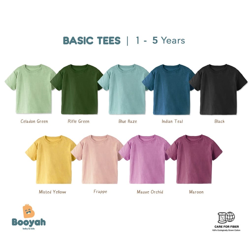 Booyah Baby &amp; Kids Kaos Anak - Basic Tee (1-5 Tahun) Kaos Anak Earth Tone Series