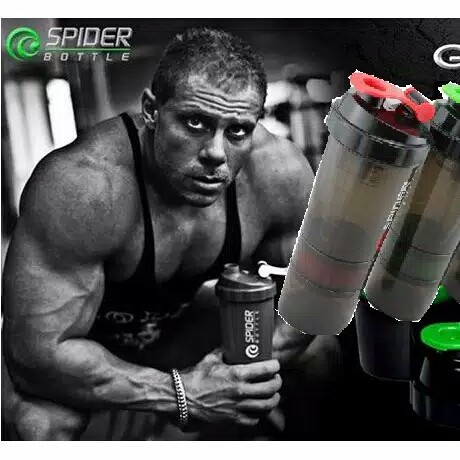 Botol Minum Shaker Spider Fitness Gym Botle Shaker Spider 600 Ml