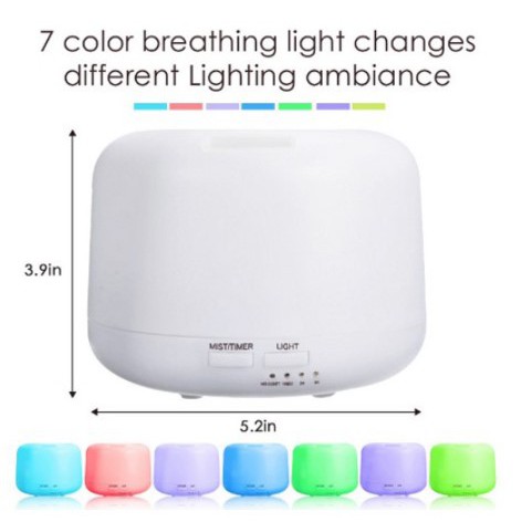[TIDUR NYENYAK] - Taffware 4 in 1 Aroma Diffuser Humidifier Elektrik + 7 LED - HUMI H770 - White