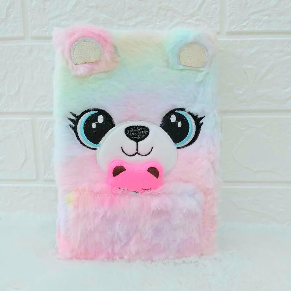 

B3rku@l!tas>Notebook buku bulu karakter unicorn kelinci cat panda rubah teddy bear lucu diary anak i