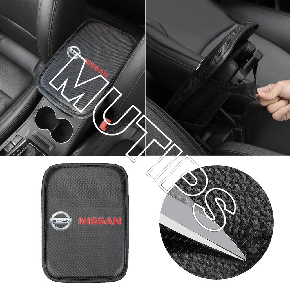 NISSAN Cover Pelindung Konsol Tengah Mobil Bahan Serat Karbon Untuk March Juke Skyline Terrano Gtr Livina Serena Xtrail t31 t30