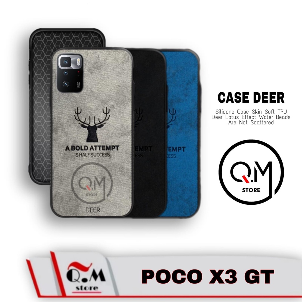 Case Deer Xiaomi Poco X3 GT Softcase Deer TPU High Quality Pelindung Layar Bermotif Rusa