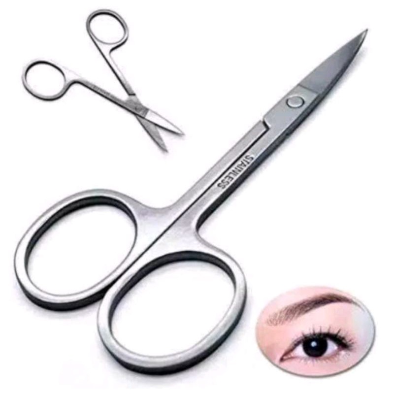 Gunting Kecil Cukur Sulam Alis Bulumata Scott Stainless Steel Beauty Eyebrow Scissors Makeup Kecil / Gunting Bulu Hidung