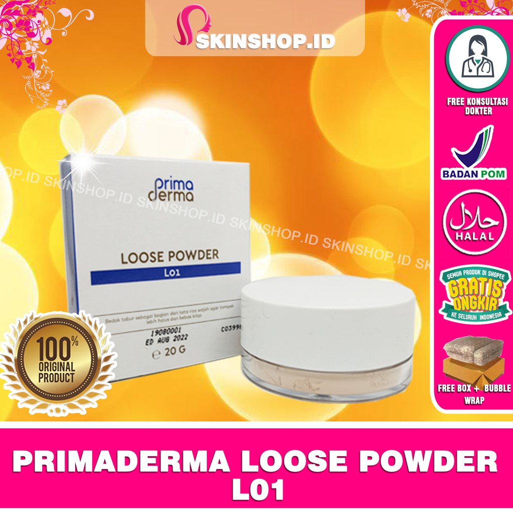 Primaderma Loose Powder L01 20gr Original / Bedak Tabur  BPOM AMAN