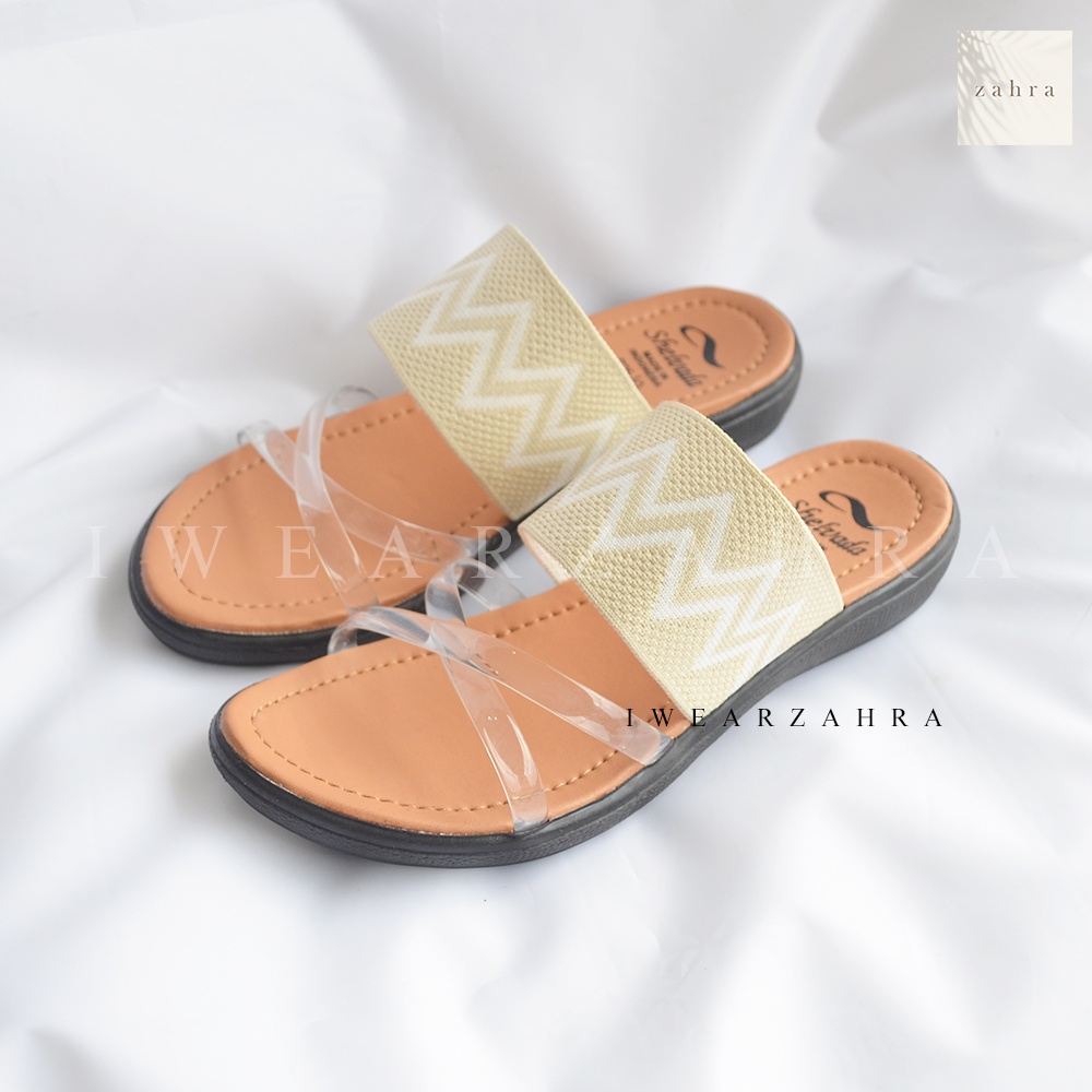 SANDAL SLOP TRANSPARAN WANITA  - sendal selop slip nyaman teplek wanita heels hak sandal wanita