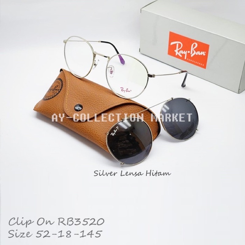 Kacamata Bulat Pria Wanita Clip ON Sunglasses