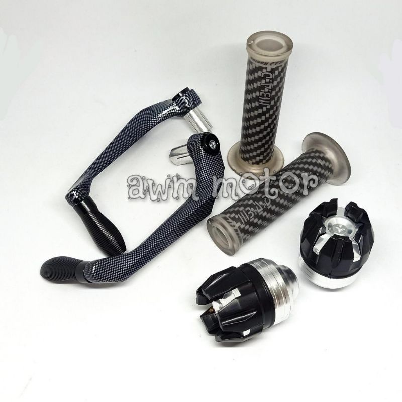 Proguard Carbon sabit + Jalu as roda + Handgrip carbon bad 1 paket 3macam