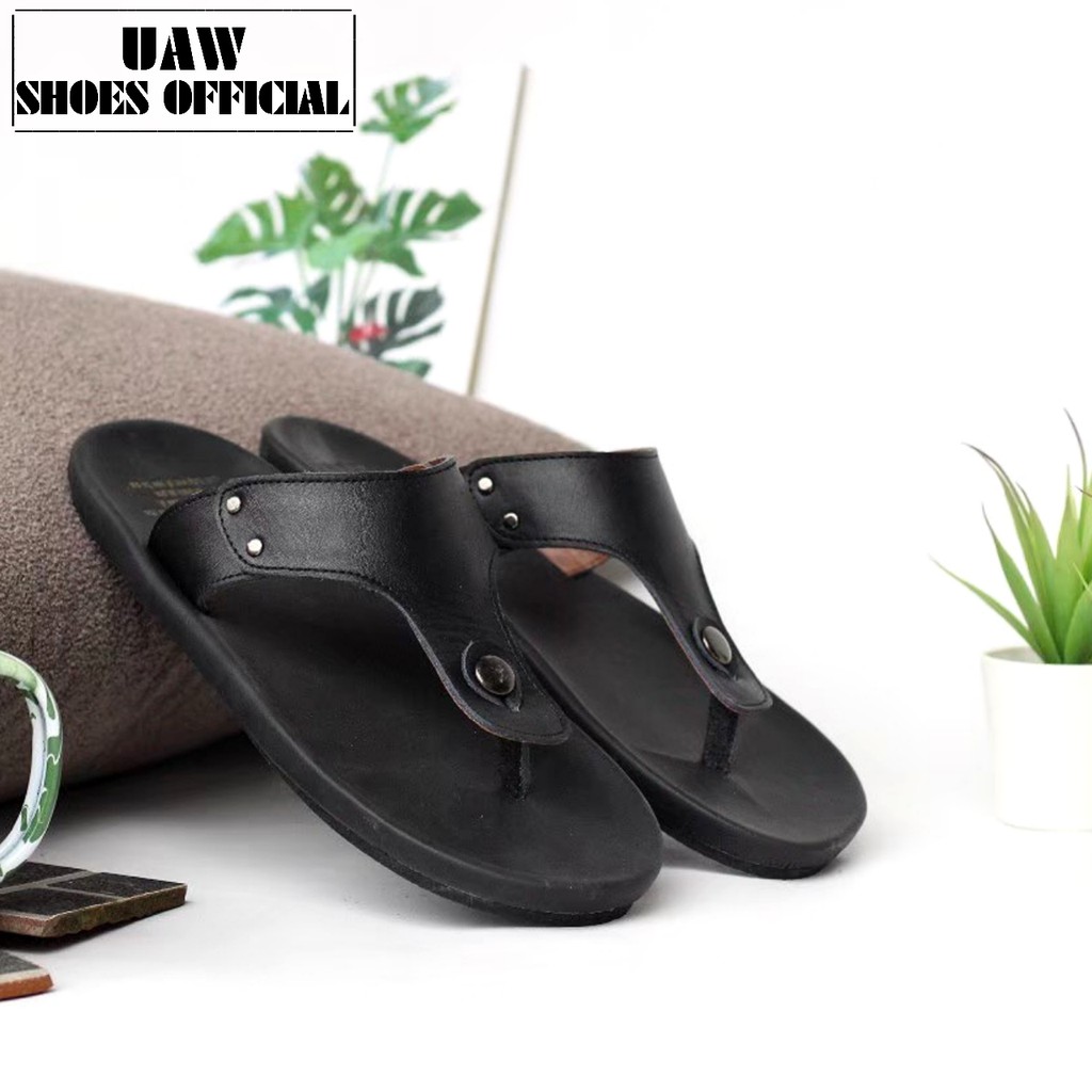 [ uawshoesofficial ] CLOVER ORIGINAL SENDAL CEVANY - Sandal Kulit Pria Original