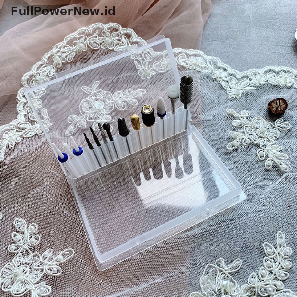 [KUKU PALSU] 1pcs Nail Drill Bit Storage Box Clear Display Box Display Nail Accessorie Tool .