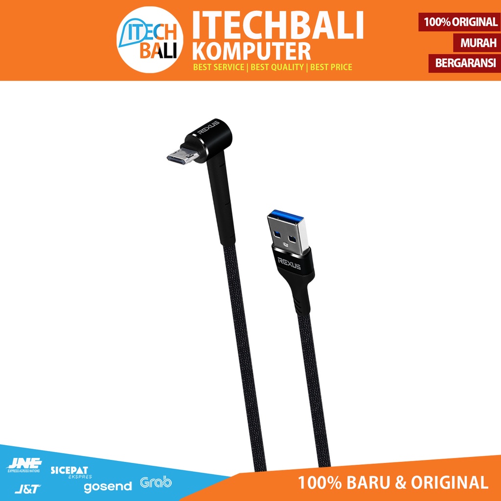 USB DATA CABLE REXUS CB161M 2.4A 2M Original | ITECHBALI