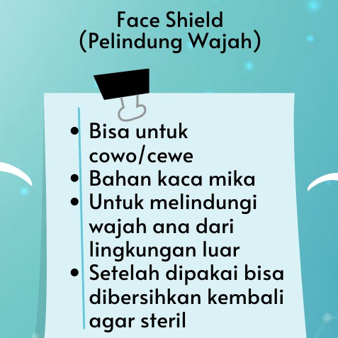 Face Shield Pelindung Wajah Bahan Mika