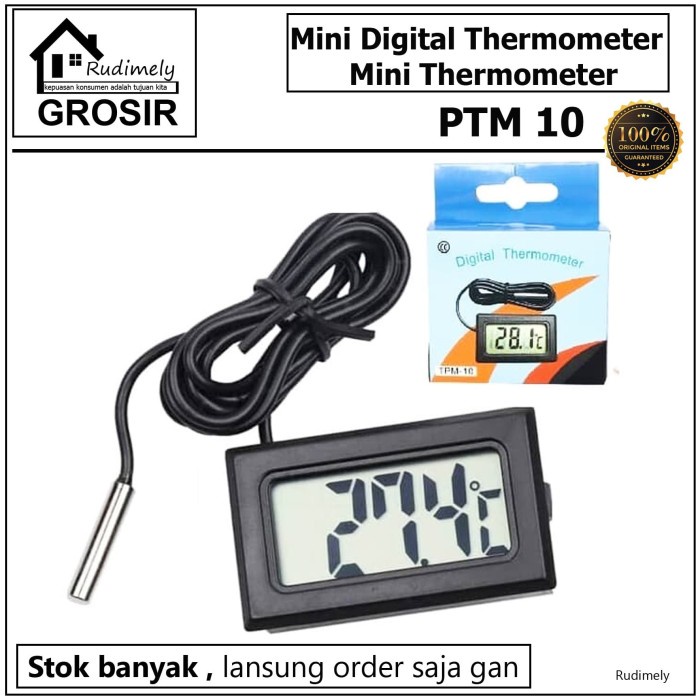 EDISI ADA KABEL SENSOR  Mini Digital Thermometer / Mini Thermometer PTM 10