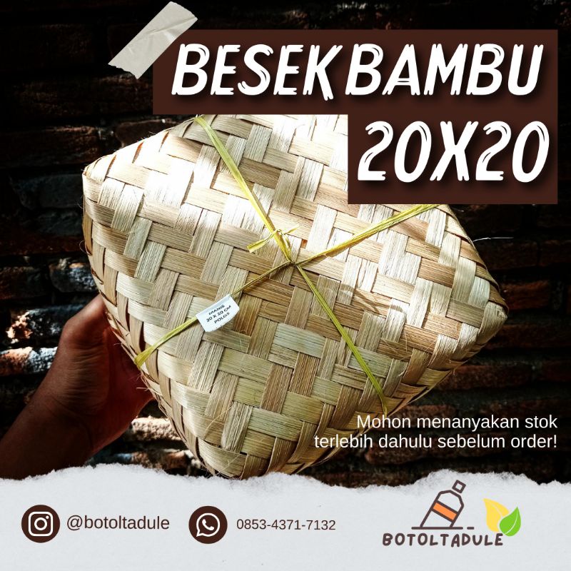 Besek Bambu 20x20cm / Besek Bambu / Hampers / Box Catering / Besek