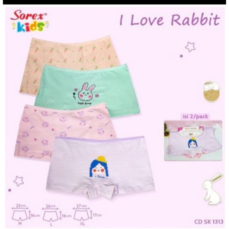 Celana dalam boxer anak cewek Sorex 1313 (2 pcs)