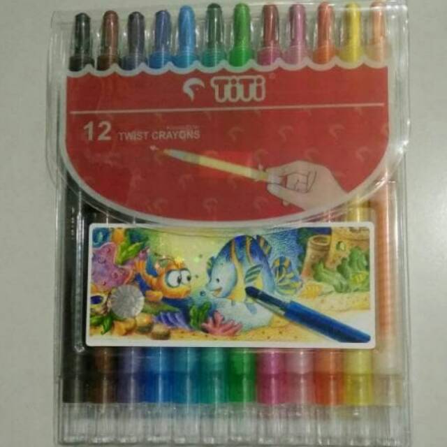 

Crayon Putar panjang / Twist Crayon 12 warna