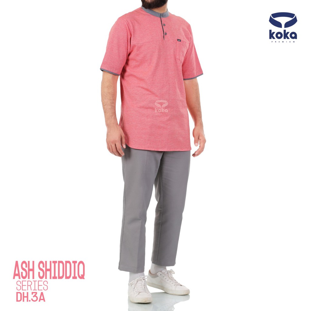 KOKA Ash Shiddiq Series • Koko Kaos Polos lengan pendek by Dhikr Clothes