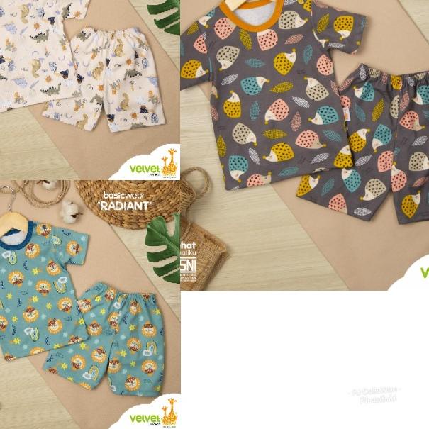 ☼ Velvet Setelan Pendek(3Setelan) ✷