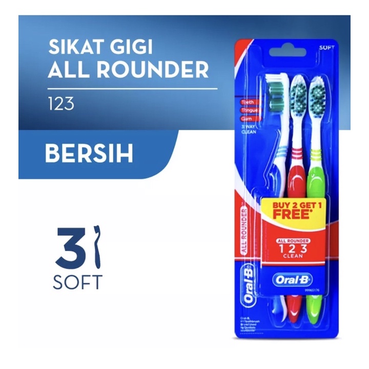 Sikat Gigi Oral-B Clean Black / Soft / Medium