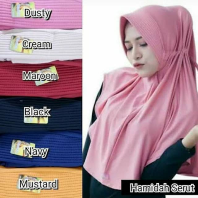 Hijab hamidah serut