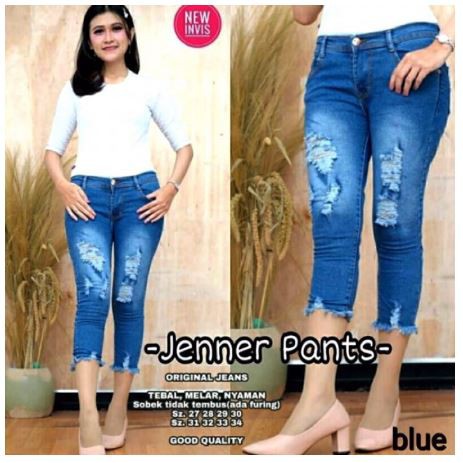 Jenner pants jeans 7/9 . jeans 7/9 melar tidak tembus . jeans sobek rawis murah Rekomendasi