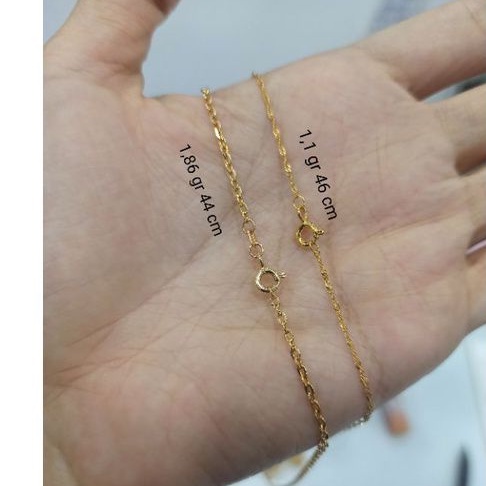 Kalung Rantai Nori dan Toscano Emas Kadar 700/16k