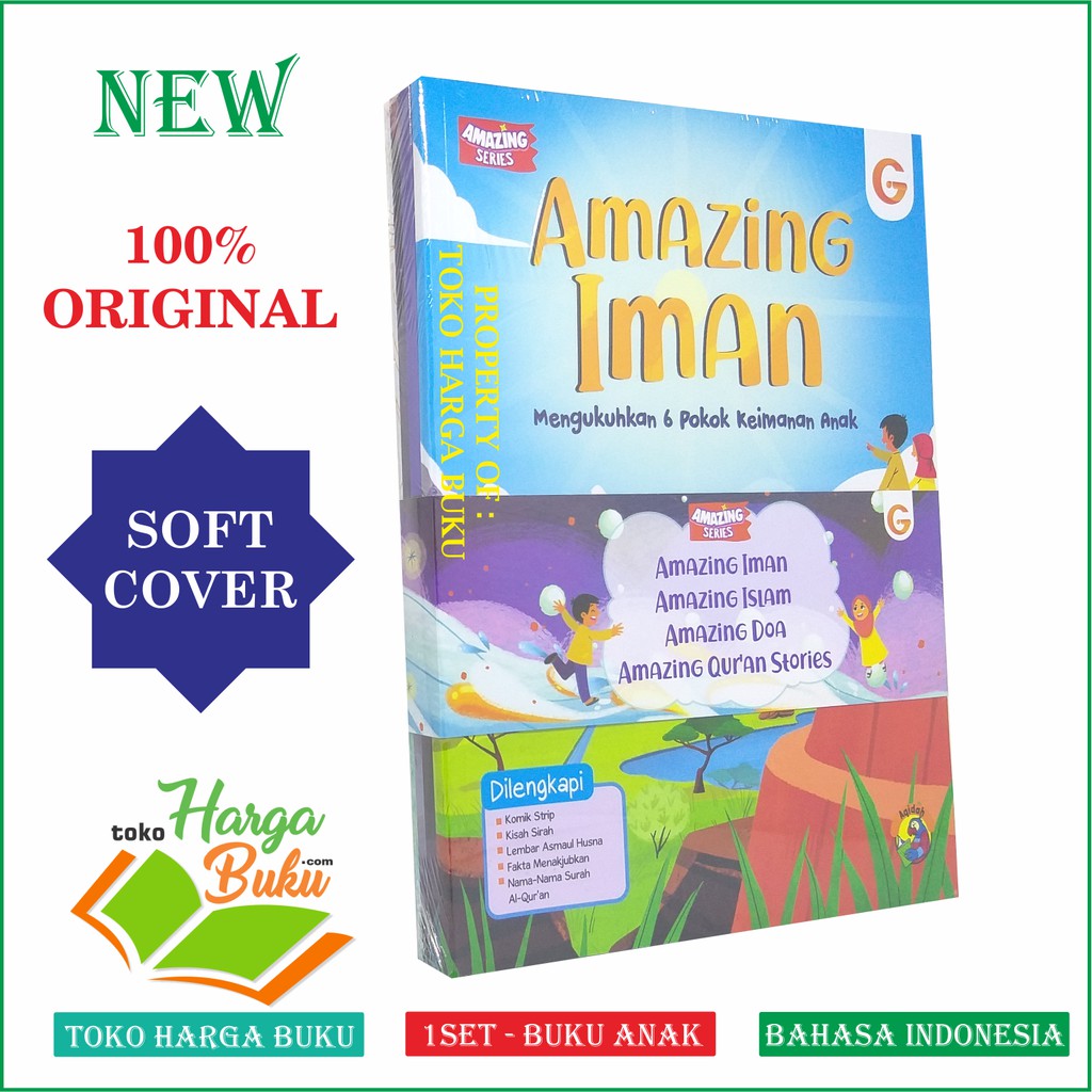 Foto Seri Amazing KOMPLIT 1 SET Isi 4 Buku tentang Iman Islam Doa Quran Stories - Buku Anak GIP