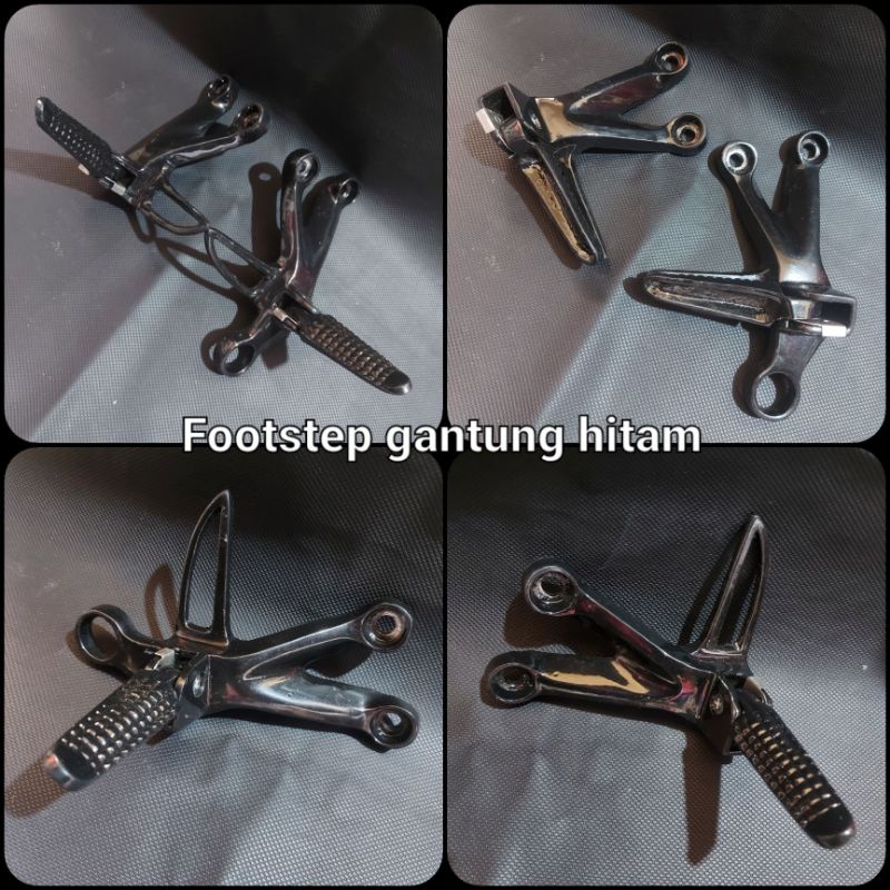 FOOT STEP GANTUNG POWER SATRIA FU BABET HITAM, CHROME UNIVERSAL