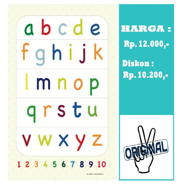 Poster Belajar Huruf  Abjad  Anak Anak Huruf  Kecil Shopee 