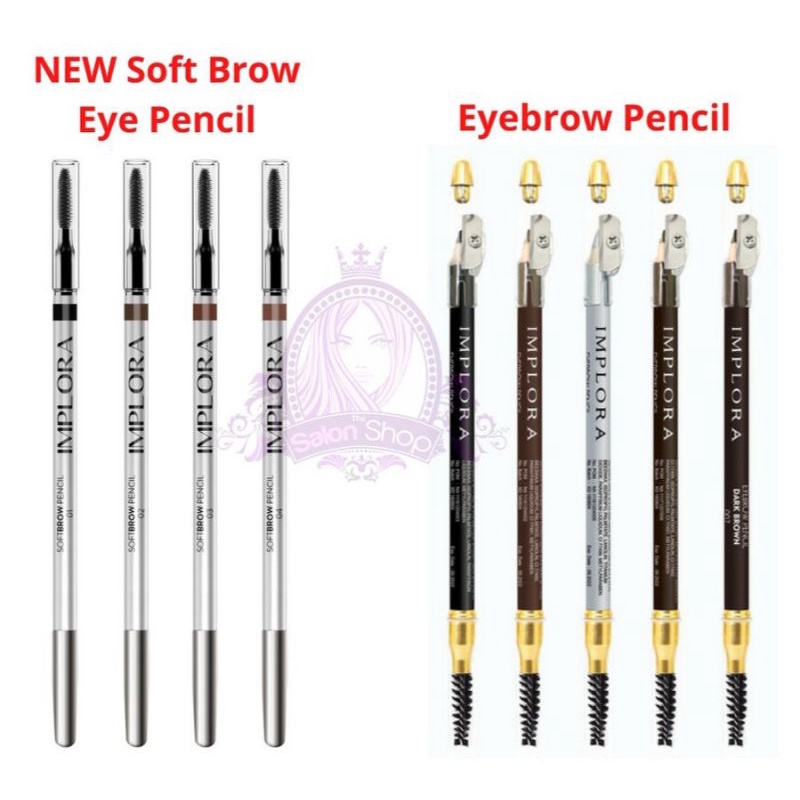 IMPLORA PENSIL ALIS EYEBROW PENCIL GREY BROWN, DARK BROWN, BROWN, BLACK