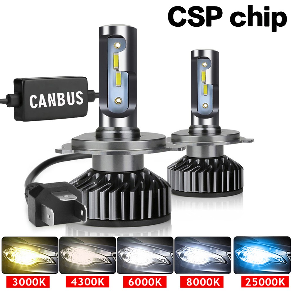 1 Pasang Lampu Depan Mobil Led Csp H4 H7 H8 H10 9012 H11 H27 9005 Hb3 9006 Hb4 H1 3000k 4300k 8000k 12v 110w