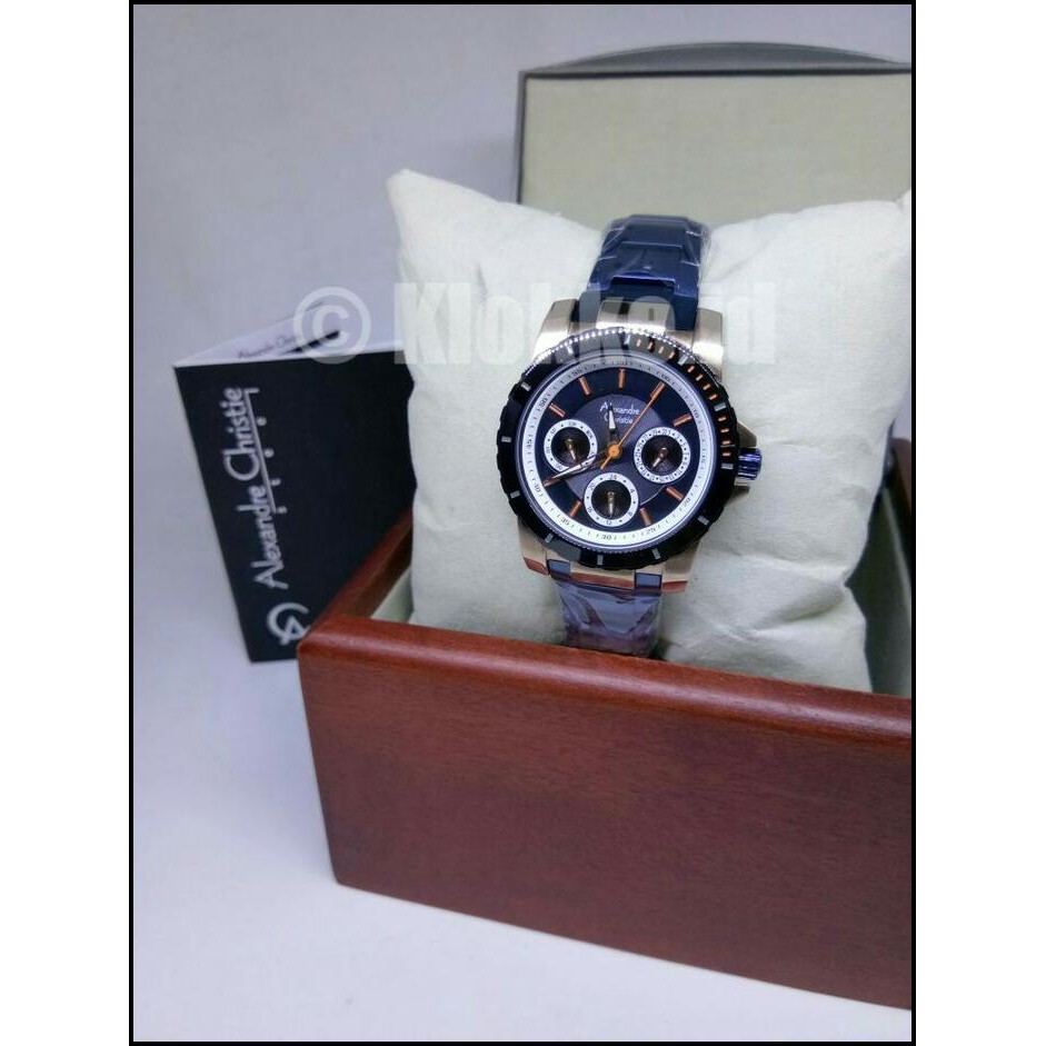 Alexandre Christie Ac 6141 Wanita Soft Rosegold Blue Original