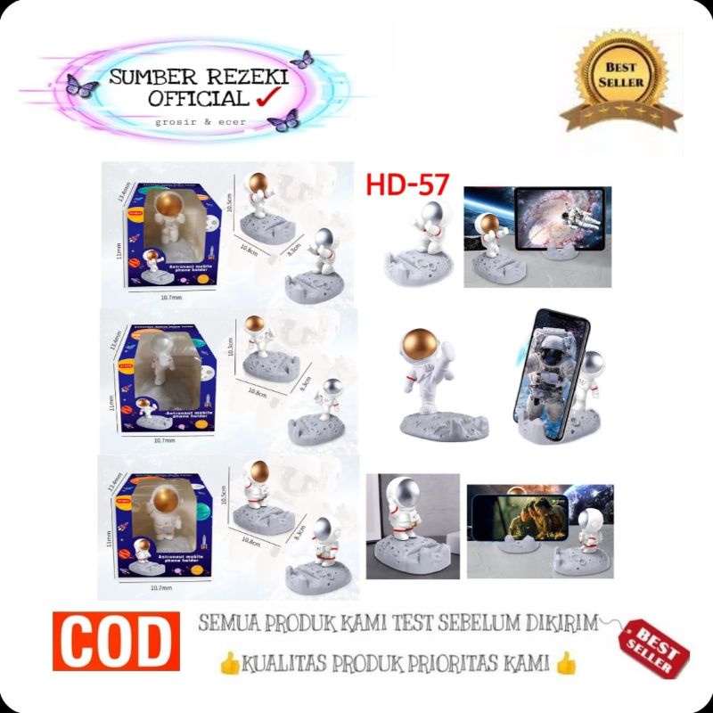SR - Holder Hp Astronot HD 60 / HD 57 Stand Holder HP HD-57 motif astronot Standing HP