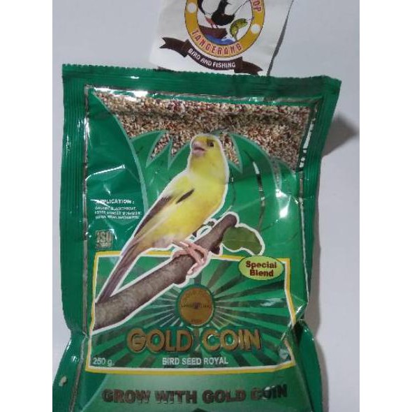 Branded Pakan Burung Gold Coin Kenari Blacktroat Sanger Mozambik