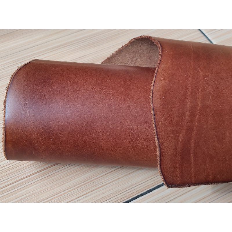Kulit sapi Crazy Horse Dark Brown tebal 2.5mm