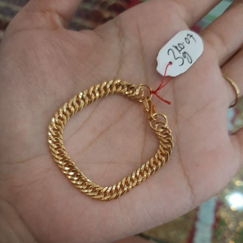 Gelang anak rantai emas asli kadar 300