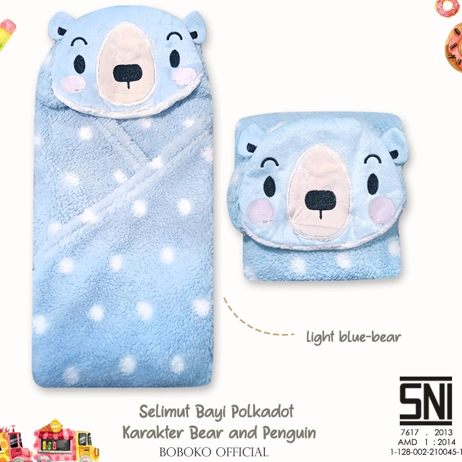 Get Discount BOBOKO Selimut Bayi Bulu Premium Bear and Penguin 78x71 SLMT2