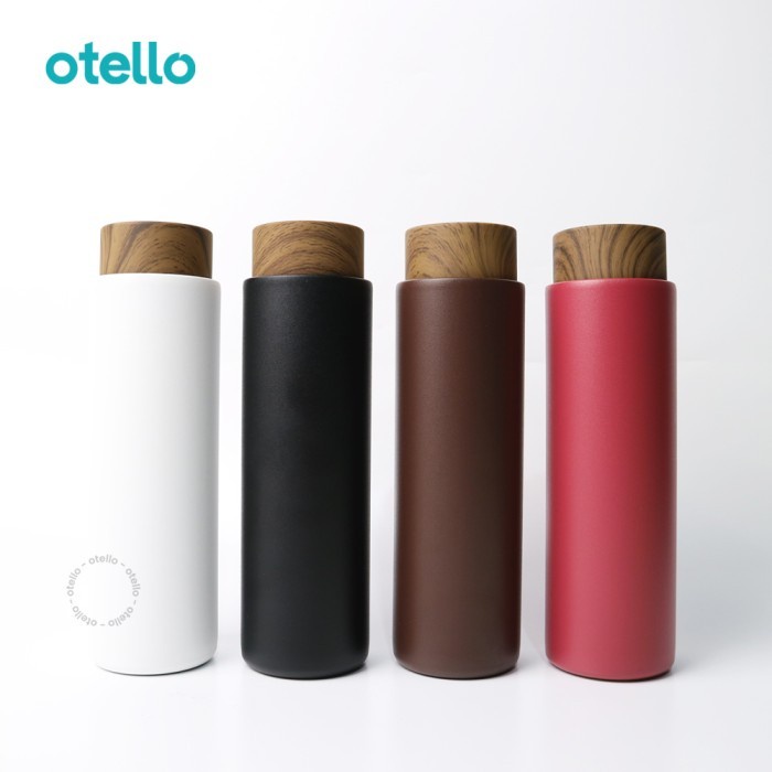 Otello - Custom Tumbler Alwood Botol Minum 400ml Tutup Kayu Grafir Tambler Tumblr  Wooden Premium Tamblr