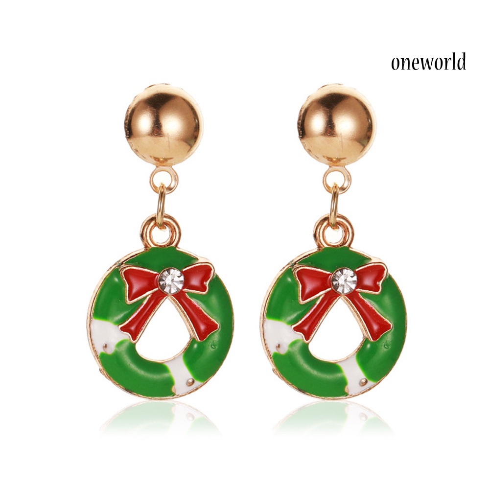 OW# Women Christmas Tree Snowflake Pumpkin Pendants Ear Stud Earrings Jewelry Gift