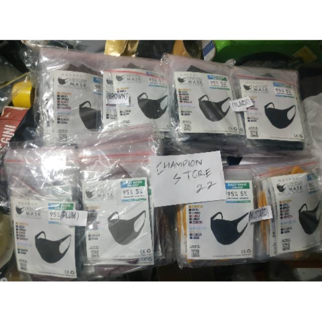 Masker HITORI MASK earloop bahan Polyester dan spandex anti debu anti virus Corona masker non medis