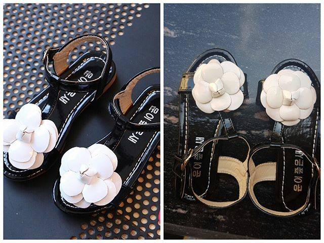 GUCC FLOWER SANDAL WHITE sepatu sandal anak perempuan bagus putih bunga branded import lucu murah