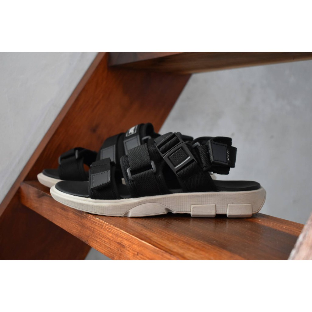 Spica Full Black | Sandal Gunung Original Kulit Santai Kasual Pria Lokal Sendal Footwear | FORIND x Volve