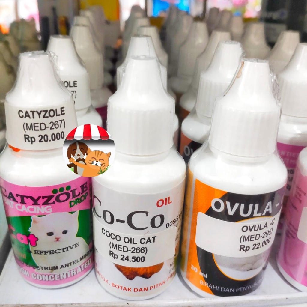 Coco Oil Vitamin Bulu Kucing 30ml - Obat Kucing Bulu Rontok Botak - Virgin Coconut Oil