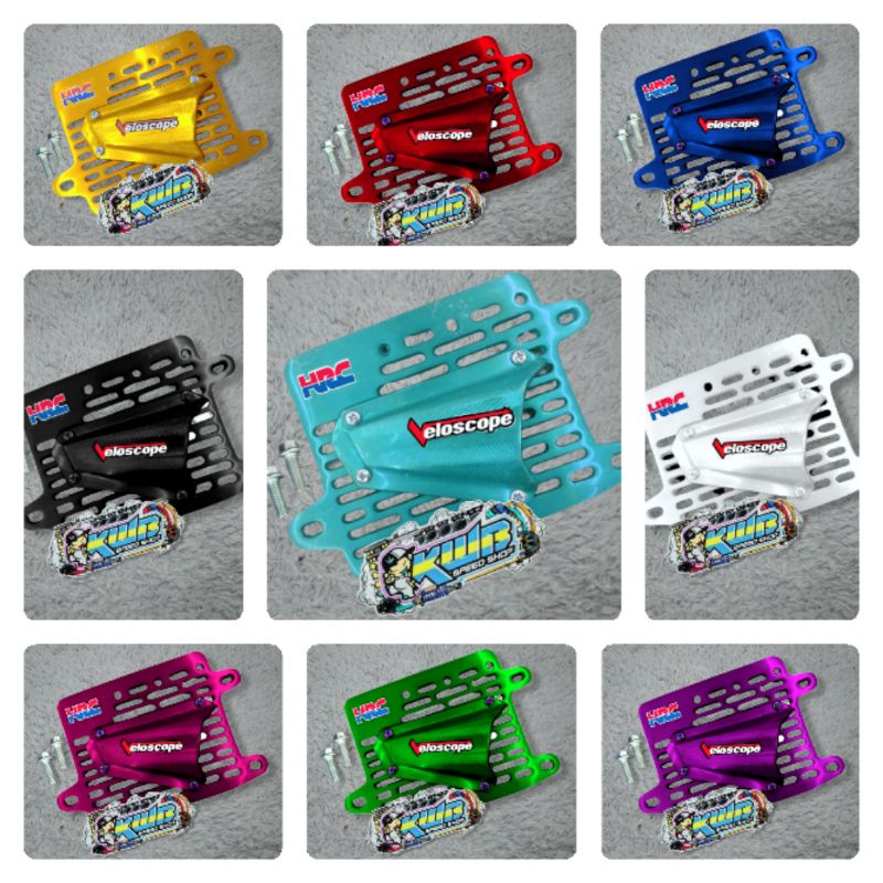 COVER RADIATOR HRC FULL CNC ALMUNIUM PNP VARIO 125 VARI0 150 PCX 150 ADV MOTIF GARIS AIRSCOPE BONUS BAUT DAN BOSHING