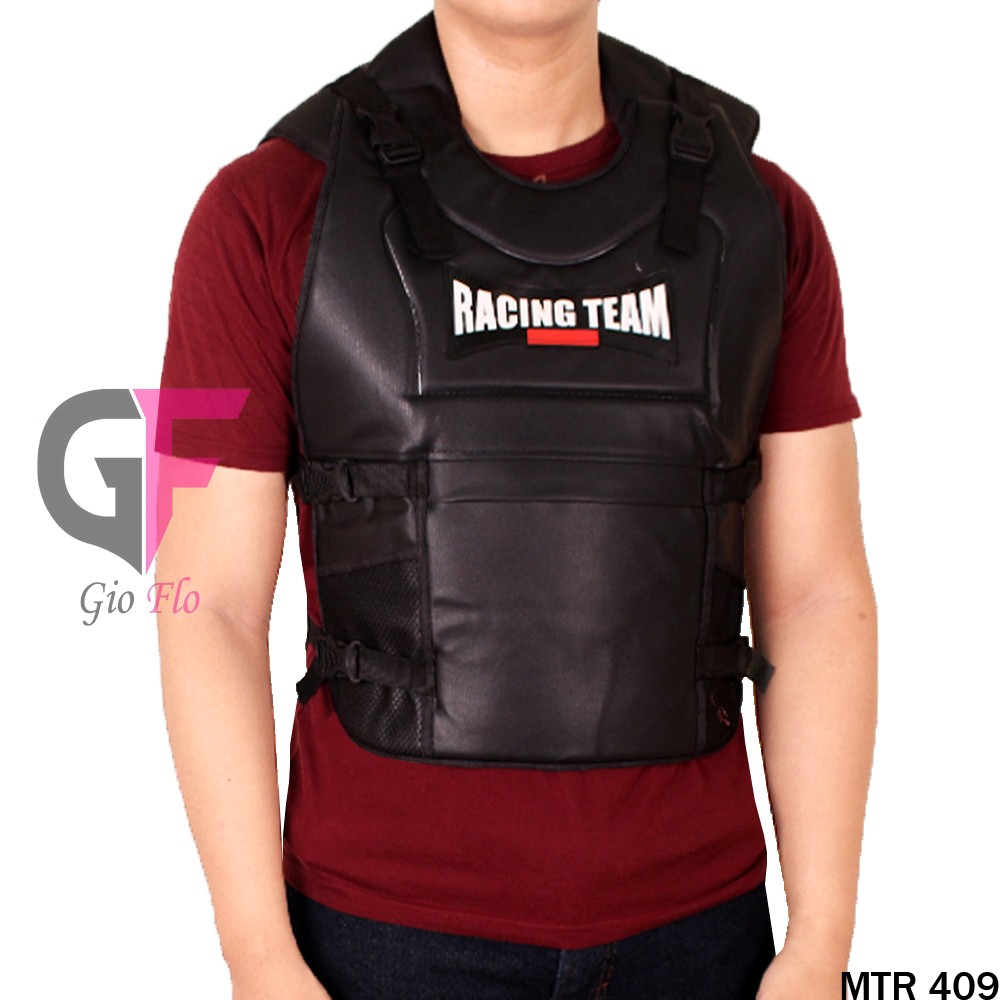 GIOFLO Aksesoris Pengendara Motor Rompi Racing Black / MTR 409