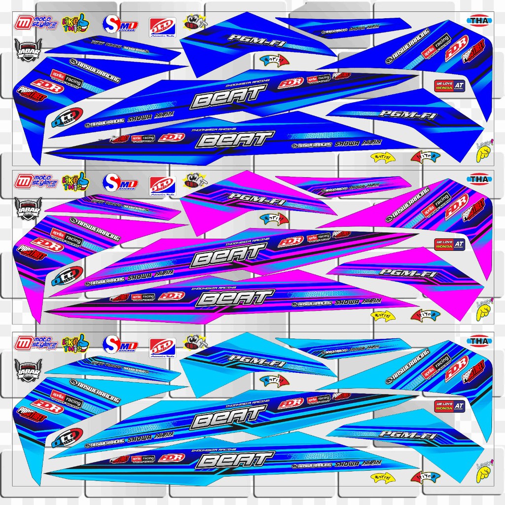 STRIPING VARIASI BEAT ESP RACING