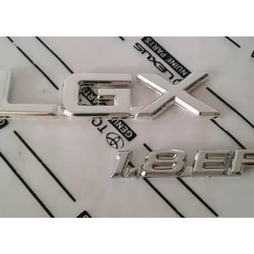 emblem tulisan LGX 1,8 efi kijang kapsul
