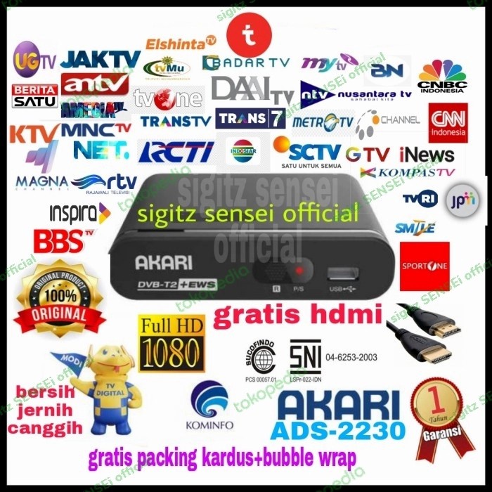 set top box AKARI ads-2230 tv digital DVBT2 STB ads2230 EWS DVB-T2
