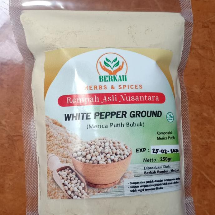 

Mas.Lynda - Merica Putih Bubuk / Lada Putih Berkah 500G Murni Asli Grade A