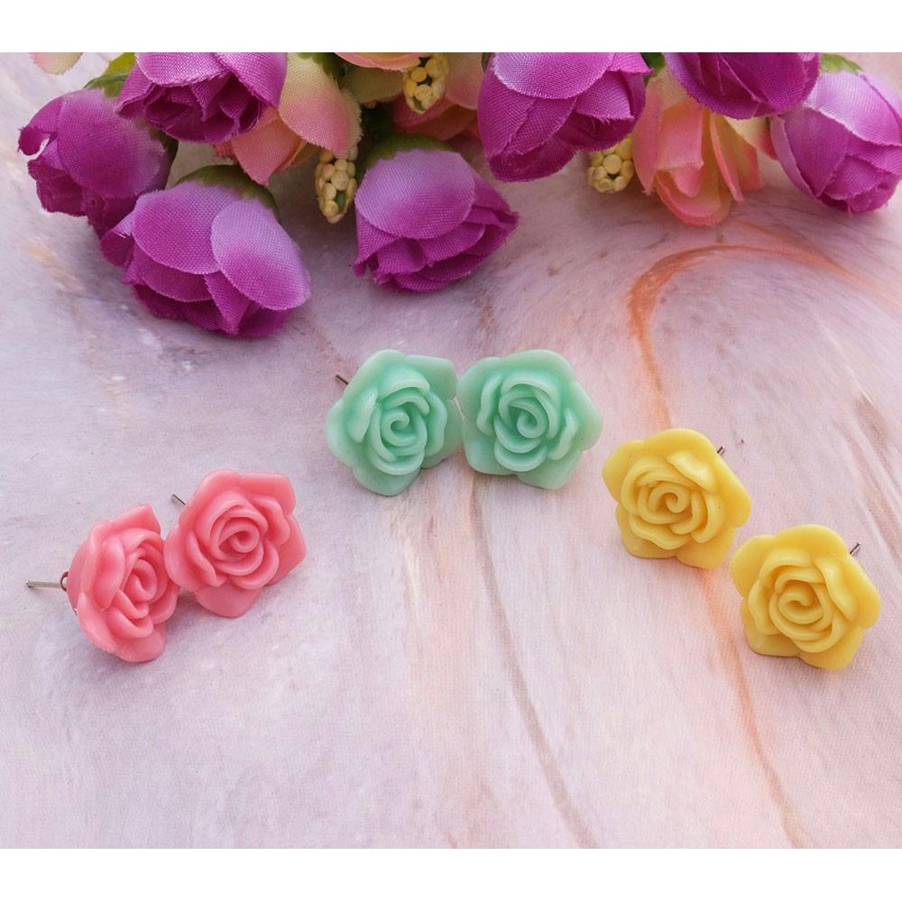 Senada Victory Anting Tusuk Bunga Warna Pastel Korea Giwang SV000033